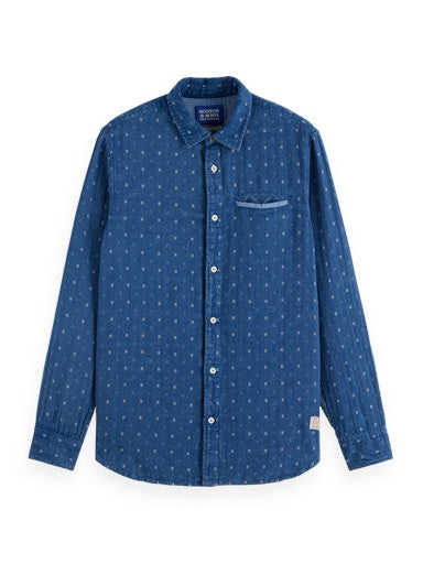 Hemden lange mouw blauw Scotch & Soda