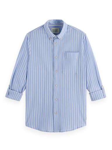 Hemden lange mouw blauw Scotch & Soda