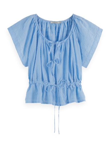 Blouses korte mouw blauw Scotch & Soda