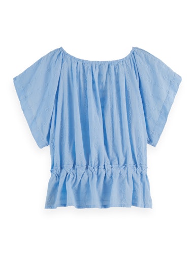 Blouses korte mouw blauw Scotch & Soda