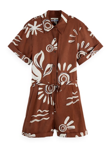 Jumpsuits korte mouw bruin Scotch & Soda