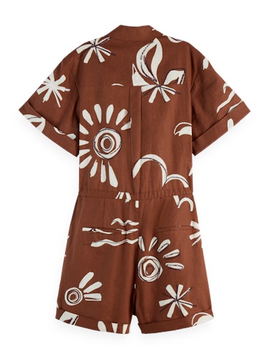 Jumpsuits korte mouw bruin Scotch & Soda