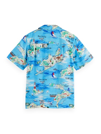 Hemden korte mouw blauw Scotch & Soda