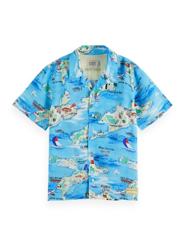 Hemden korte mouw blauw Scotch & Soda
