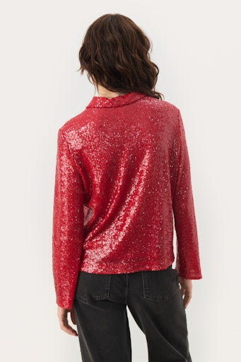 Blouses lange mouw rood Part Two
