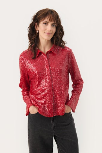 Blouses lange mouw rood Part Two