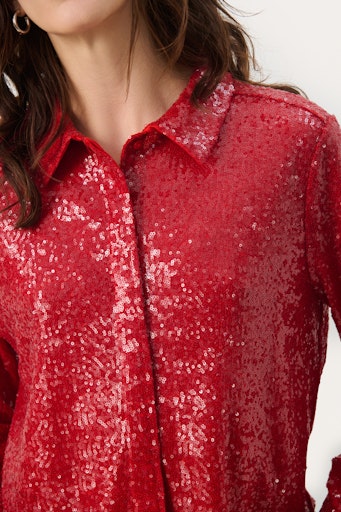 Blouses lange mouw rood Part Two