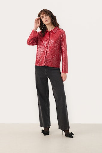 Blouses lange mouw rood Part Two