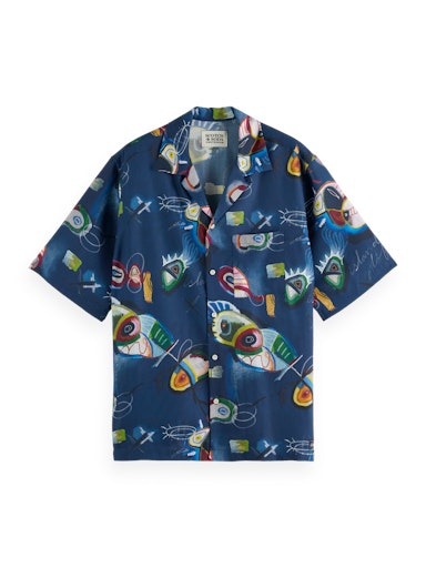 Hemden korte mouw blauw Scotch & Soda