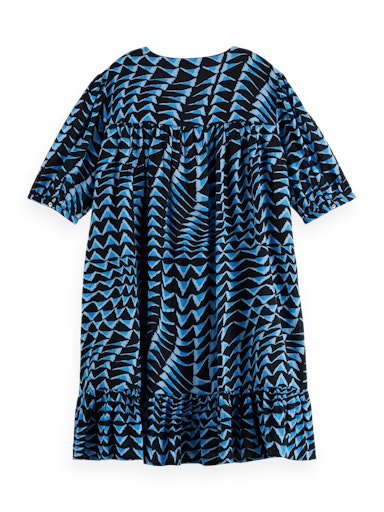 Jurken korte mouw blauw Scotch & Soda