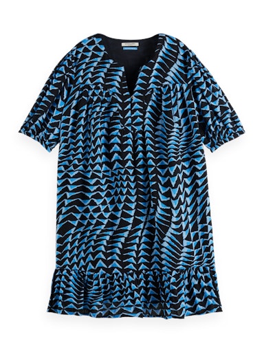 Jurken korte mouw blauw Scotch & Soda