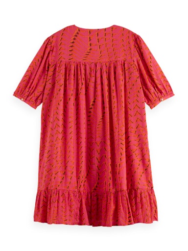 Jurken korte mouw rood Scotch & Soda