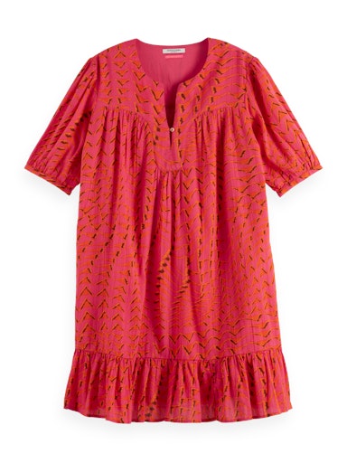 Jurken korte mouw rood Scotch & Soda