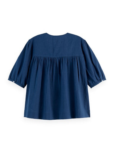 Blouses korte mouw blauw Scotch & Soda