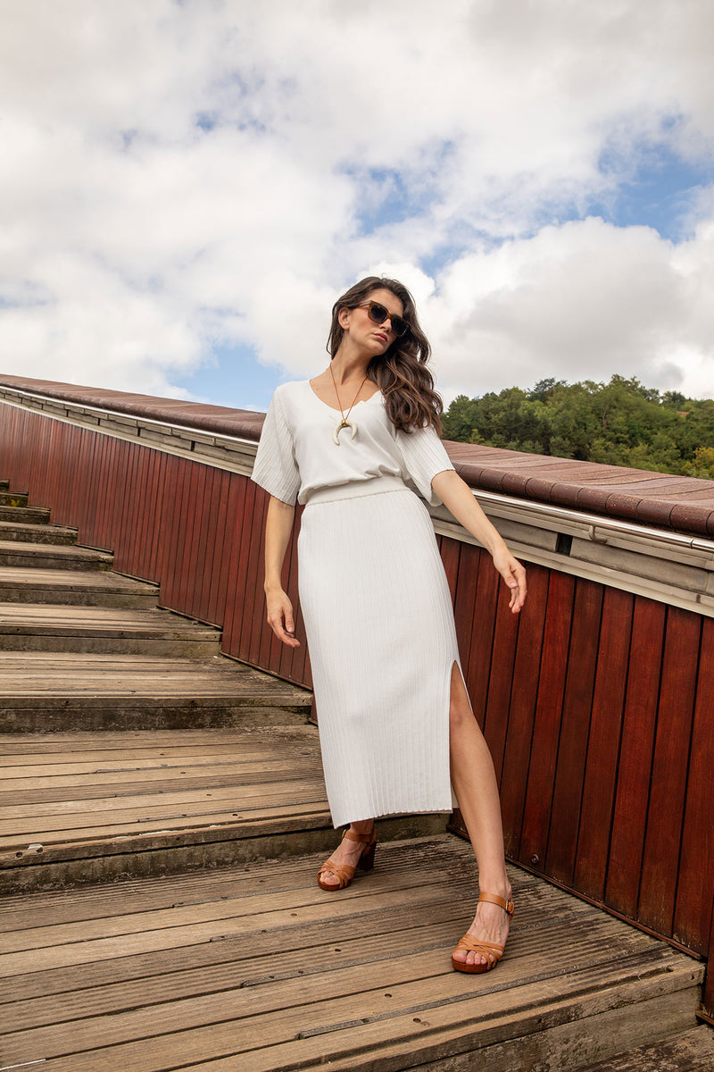 Rokken beige Four Roses