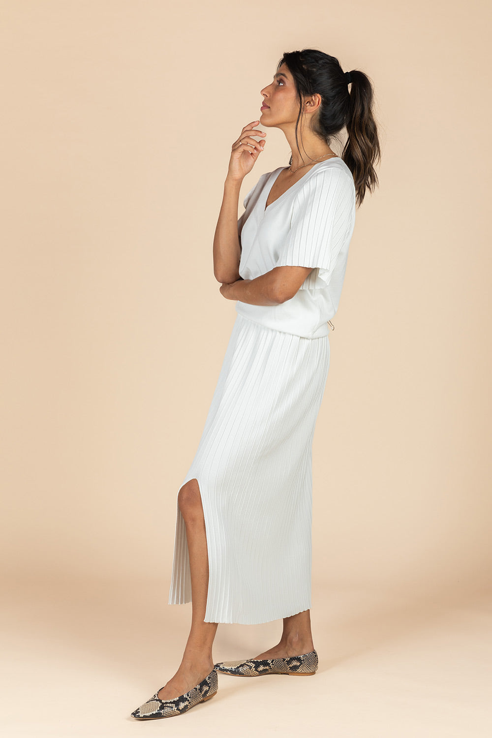 Rokken beige Four Roses