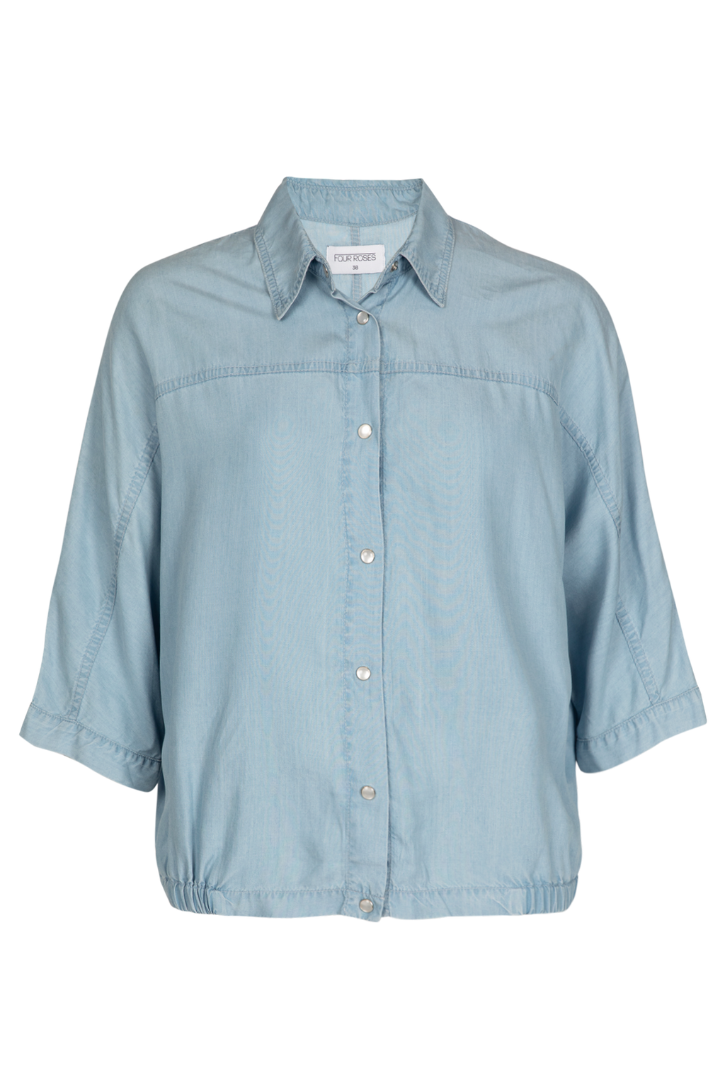 Blouses lange mouw blauw Four Roses