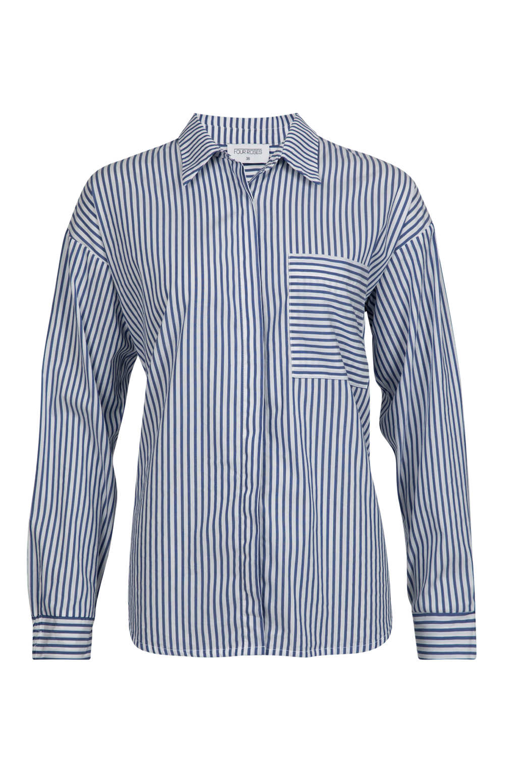 Blouses lange mouw navy Four Roses