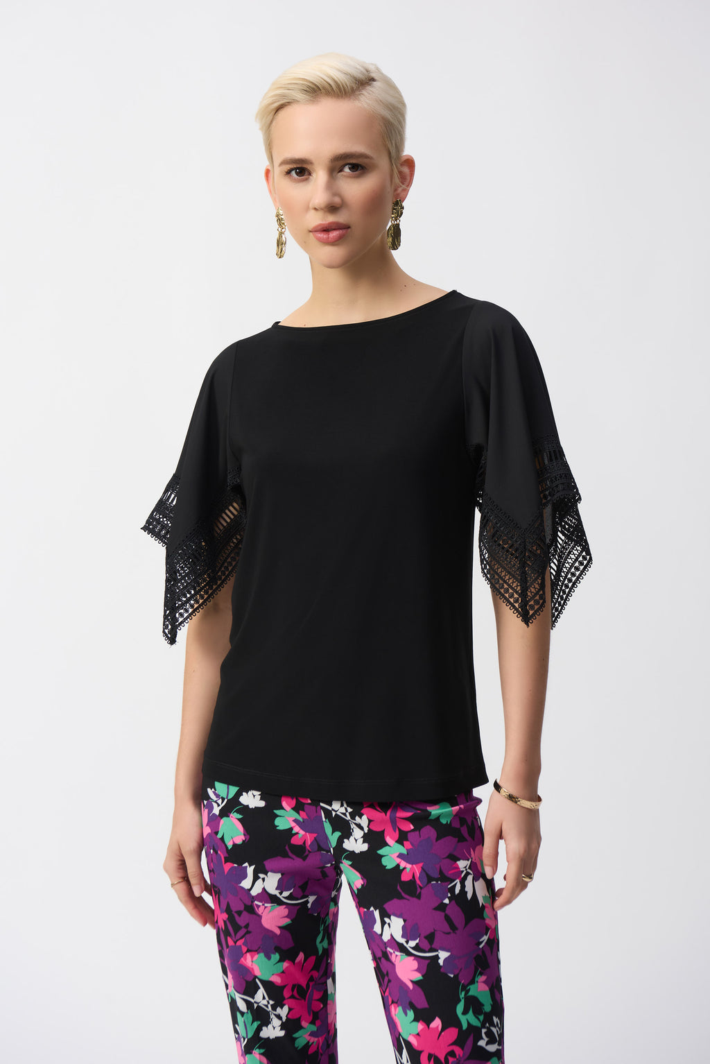 T-shirts korte mouw zwart Joseph Ribkoff