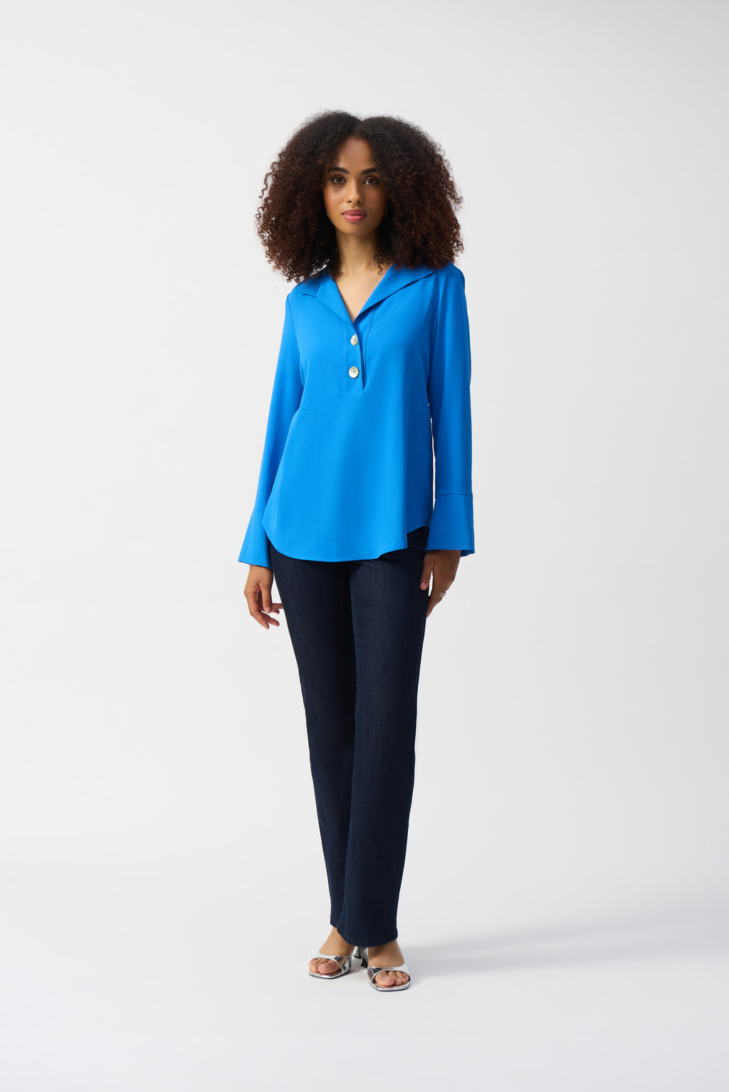Blouses lange mouw blauw Joseph Ribkoff