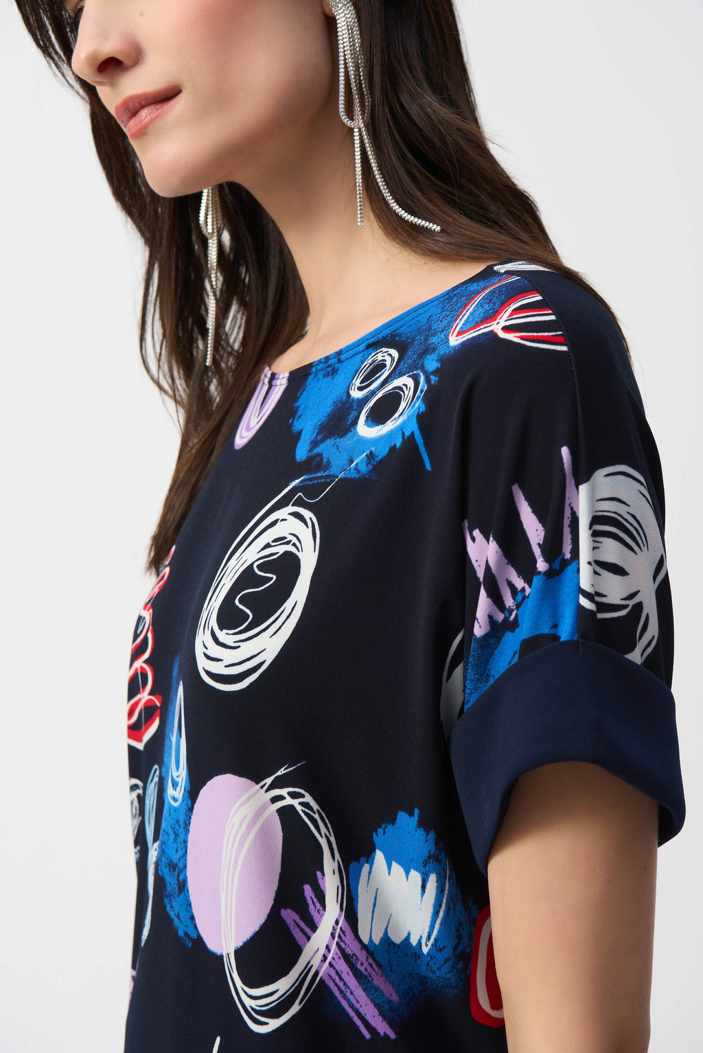 Blouses korte mouw navy Joseph Ribkoff