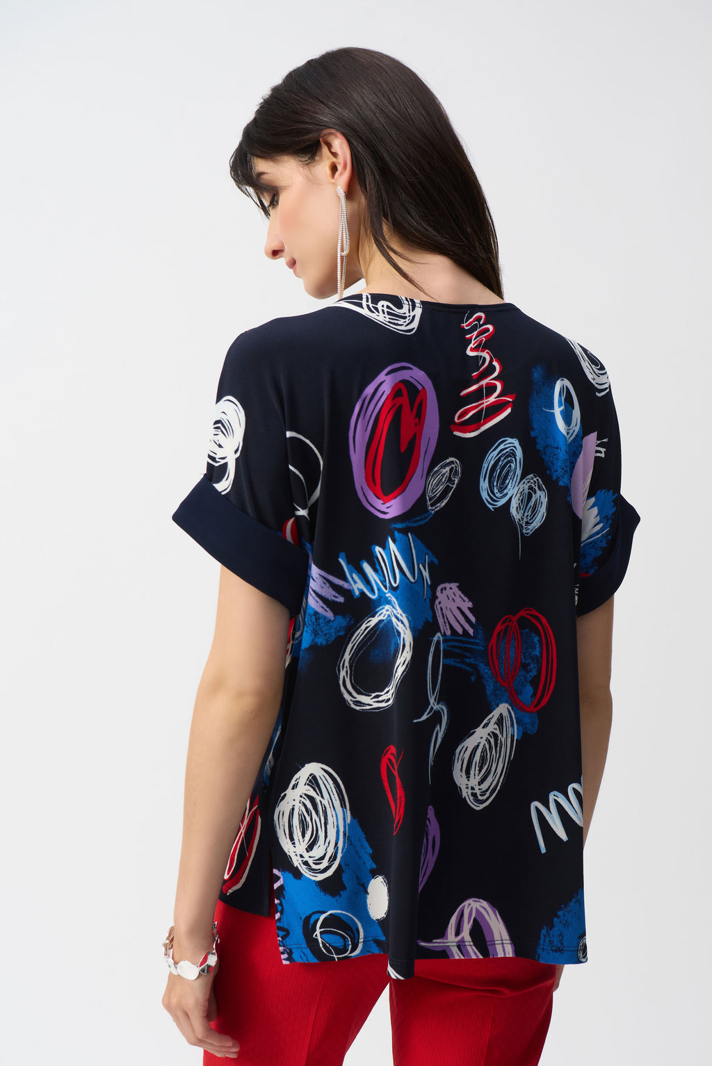 Blouses korte mouw navy Joseph Ribkoff