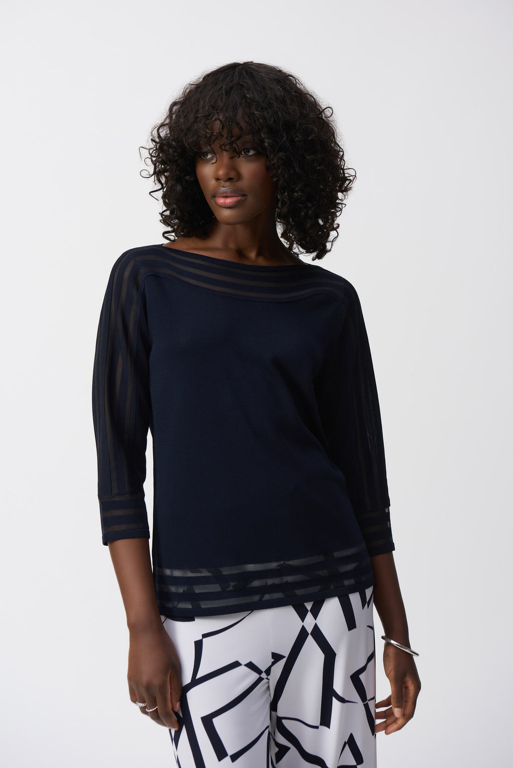 Blouses lange mouw navy Joseph Ribkoff