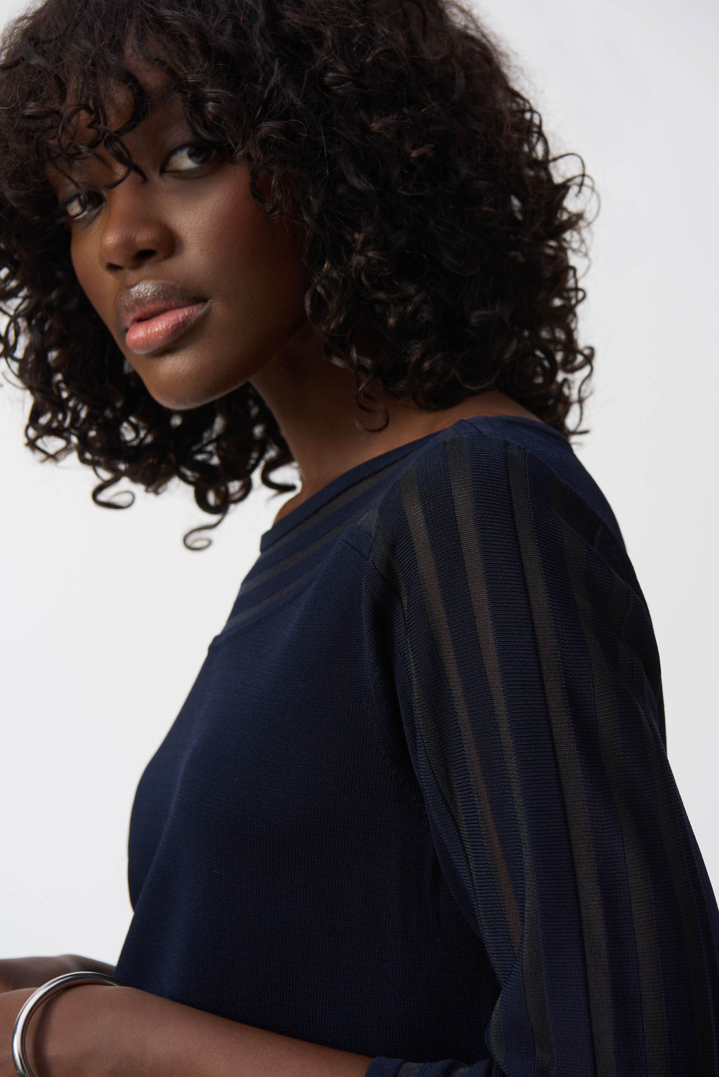 Blouses lange mouw navy Joseph Ribkoff