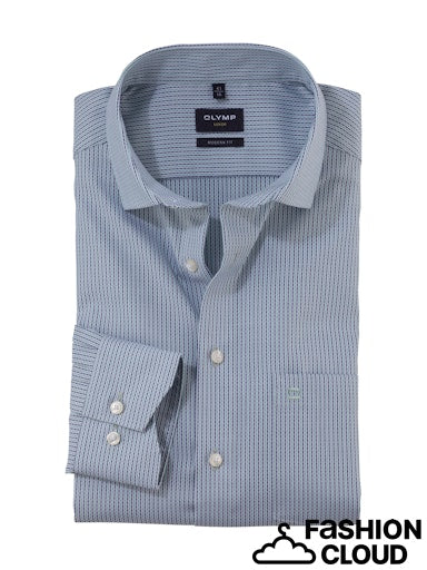 Hemden lange mouw groen OLYMP