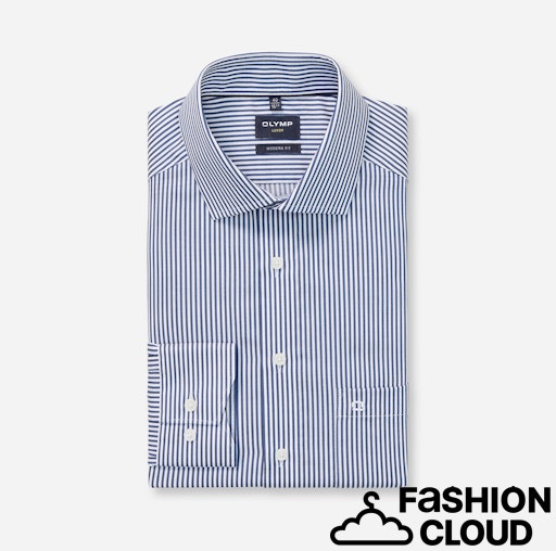 Hemden lange mouw navy OLYMP