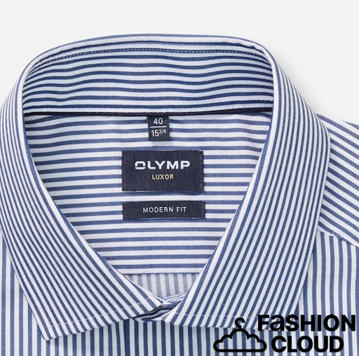 Hemden lange mouw navy OLYMP
