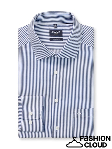 Hemden lange mouw navy OLYMP