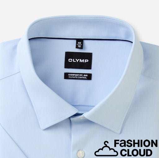 Hemden korte mouw blauw OLYMP