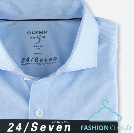 Hemden lange mouw blauw OLYMP