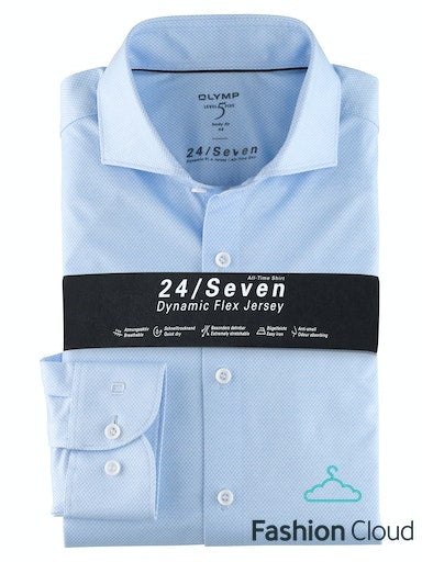 Hemden lange mouw blauw OLYMP