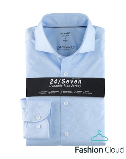 Hemden lange mouw blauw OLYMP