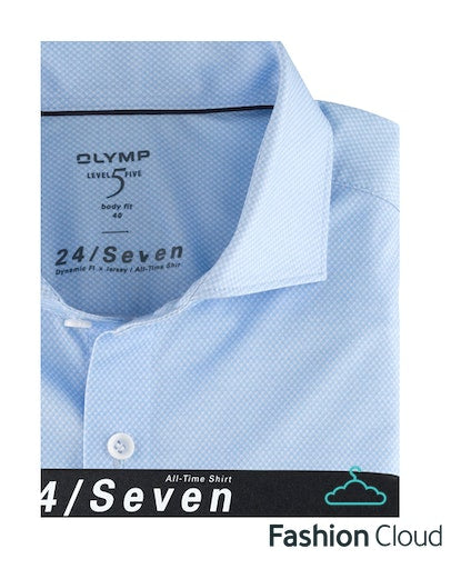 Hemden lange mouw blauw OLYMP