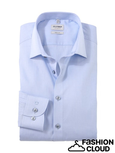Hemden lange mouw blauw OLYMP