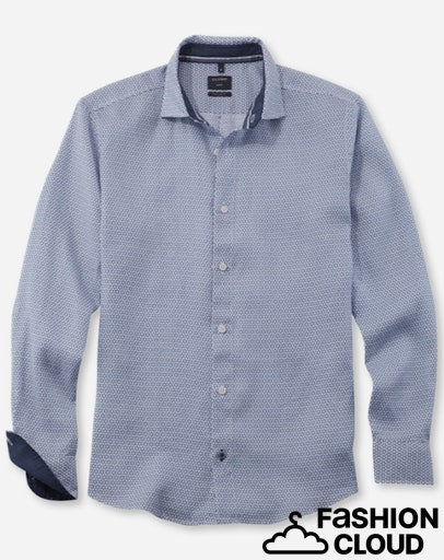 Hemden lange mouw navy OLYMP