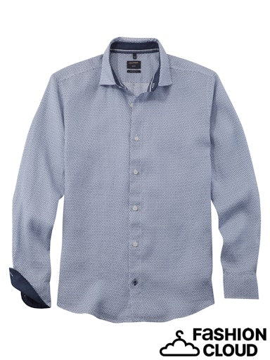 Hemden lange mouw navy OLYMP