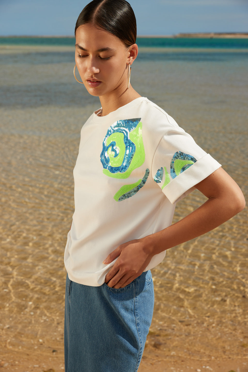 T-shirts korte mouw blauw Atmos