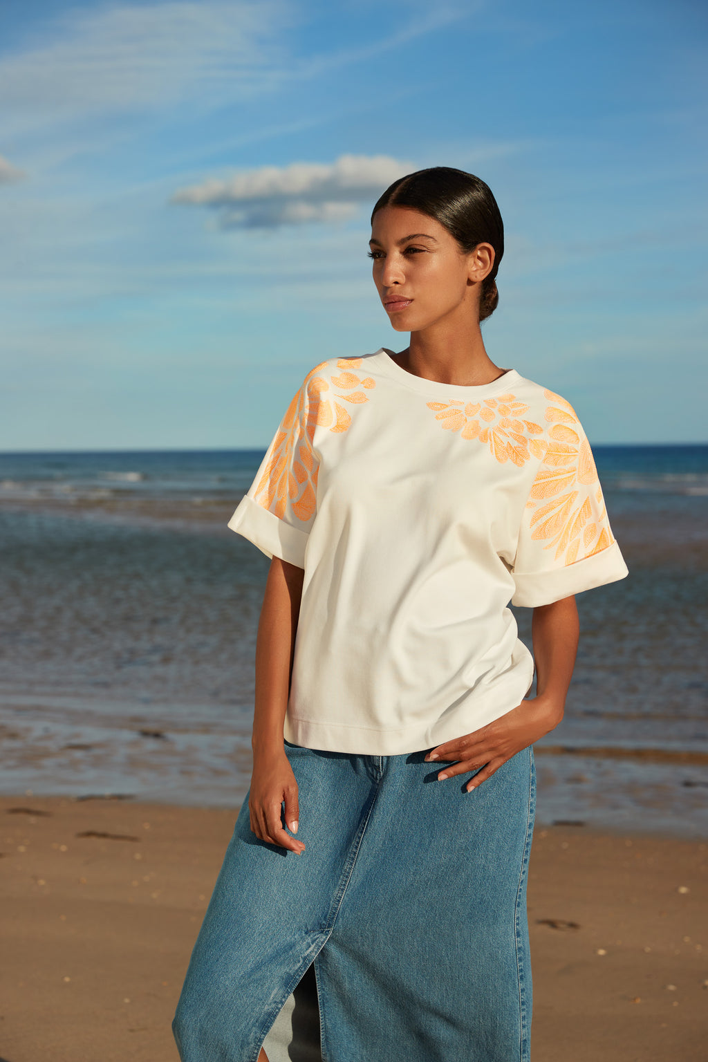 T-shirts korte mouw oranje Atmos