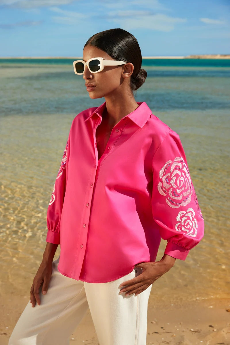 Blouses lange mouw roze Atmos