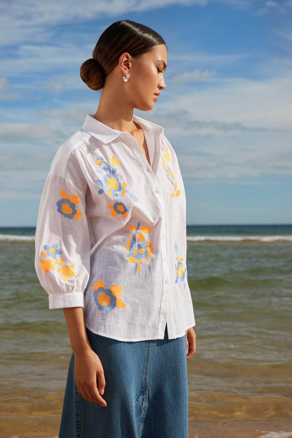 Blouses lange mouw oranje Atmos