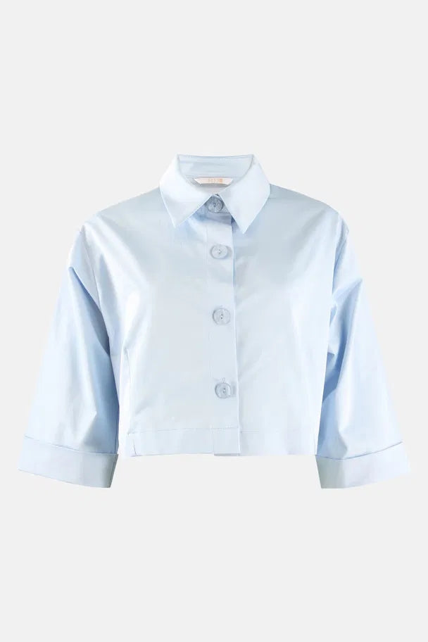 Blouses korte mouw blauw Senso
