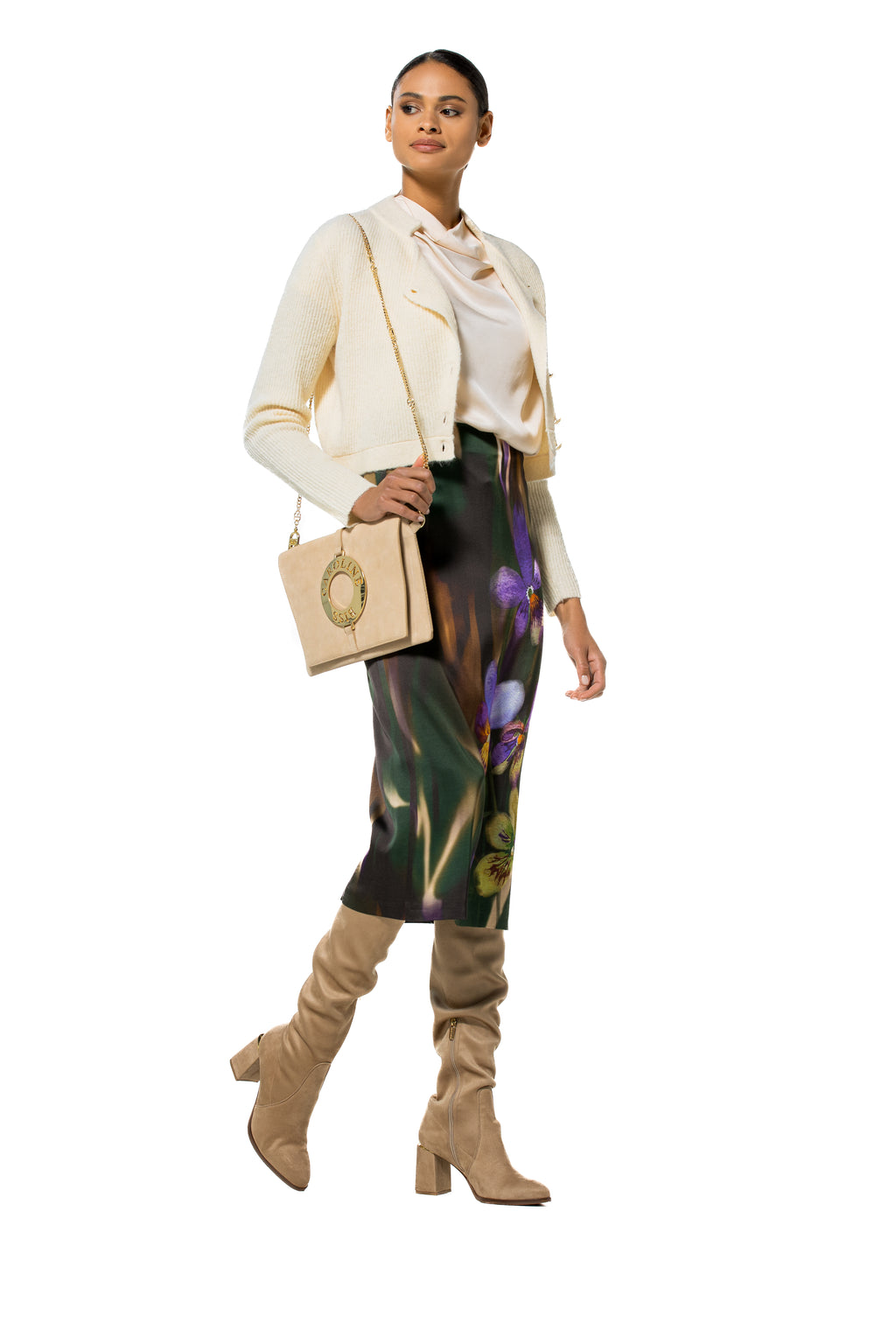 Blouses korte mouw beige Caroline Biss
