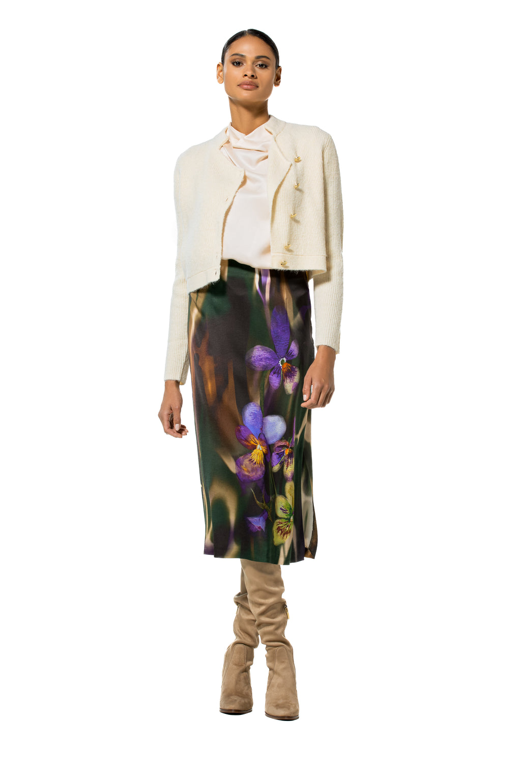 Blouses korte mouw beige Caroline Biss