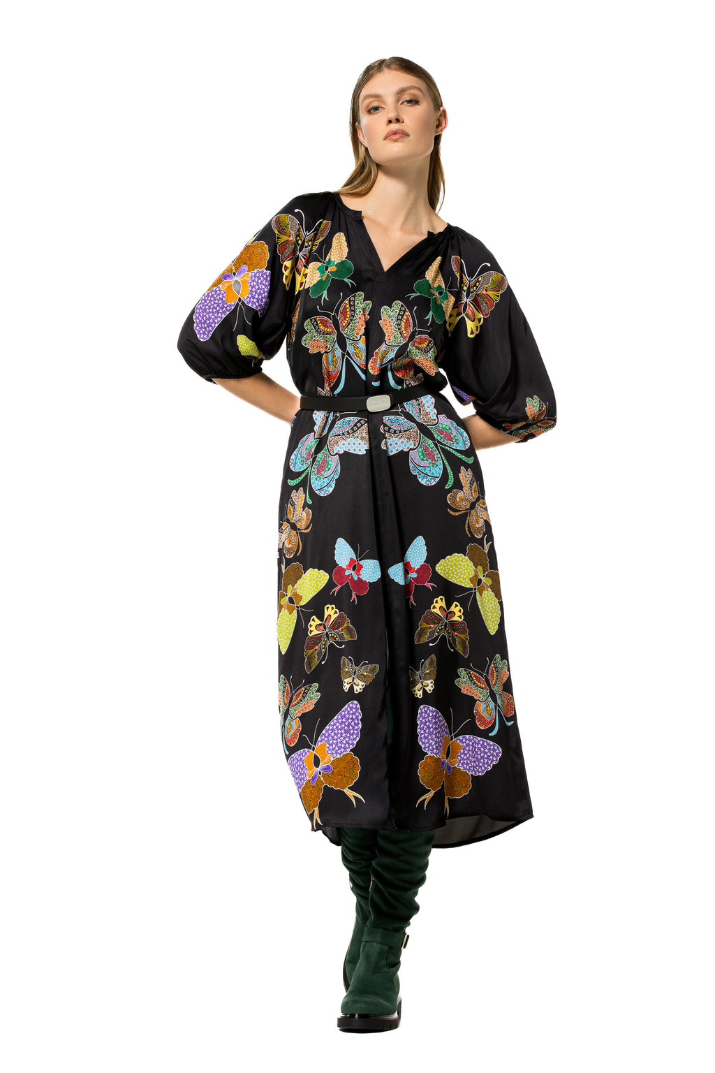 Jurken lange mouw multicolor Caroline Biss