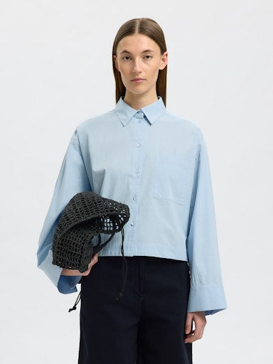 Blouses lange mouw blauw Selected FEMME