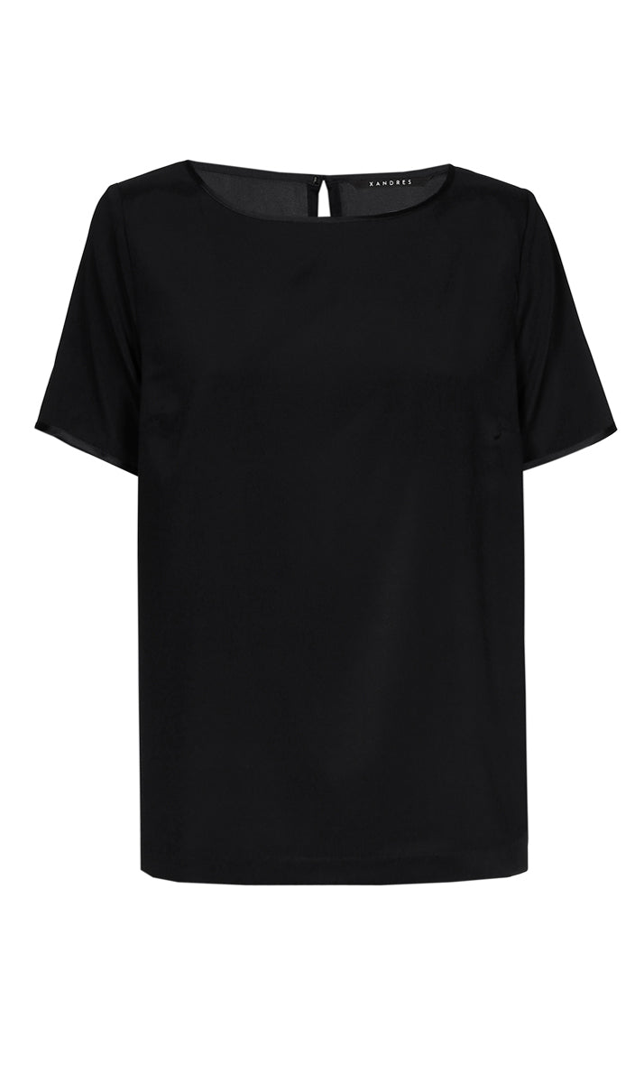 Blouses korte mouw zwart Xandres